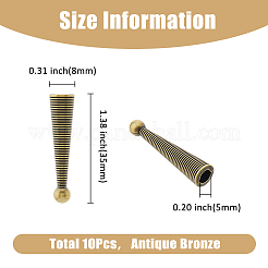 10Pcs Alloy Cord Ends&nbsp;FIND-FH0009-40AB