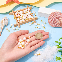 60Pcs 3 Style Natural Pearl Pendants&nbsp;PALLOY-CW00001