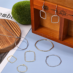 48Pcds 12 Styles Alloy Open Back Bezel Pendants&nbsp;FIND-CA0008-13