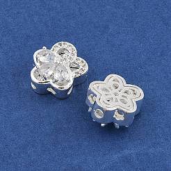 Rack Plating Brass Micro Pave Cubic Zirconia Beads&nbsp;KK-F879-12S