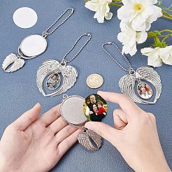 4 Sets 2 Style  Alloy Pendant Decoration Cabochon Settings&nbsp;AJEW-FH0002-02