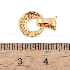 925 Sterling Silver Micro Pave Clear Cubic Zirconia Fold Over Clasps&nbsp;STER-P060-41G