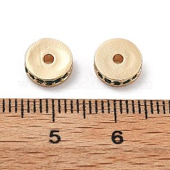 Brass Micro Pave Cubic Zirconia Beads&nbsp;KK-R216-15KCG-02