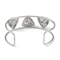Non-Tarnish 304 Stainless Steel Wide Textured Open Cuff Bangles&nbsp;BJEW-Q348-05P-04
