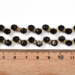 Natural Silver Obsidian Beads Strands&nbsp;G-T141-51