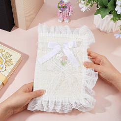 Polyester Lace Book Covers&nbsp;OFST-WH0002-59A