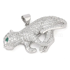 Brass Micro Pave Cubic Zirconia Pendants&nbsp;KK-M307-08P