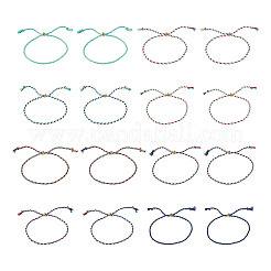 16Pcs 8 Colors Cotton Cord Silder Bracelets&nbsp;BJEW-TAC0059