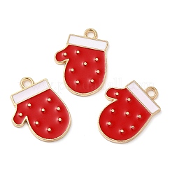 Christmas Light Gold Tone Alloy Enamel Pendants&nbsp;FIND-C031-04KCG