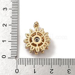 Brass Micro Pave Clear Cubic Zirconia Pendants&nbsp;KK-B138-03G