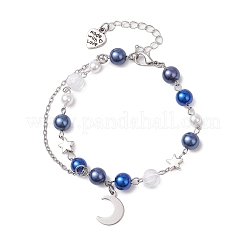 2Pcs Glass & Acrylic Beads Charm Bracelets&nbsp;BJEW-JB11411