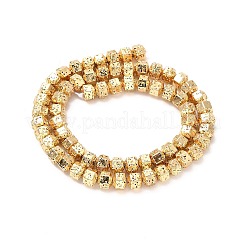 Electroplated Natural Lava Rock Beads Strands&nbsp;G-G984-05KCG