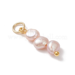 Natural Baroque Keshi Pearl Two Sides Polished Pendants&nbsp;PALLOY-JF04814-03