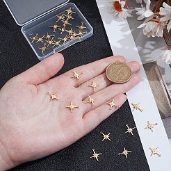 30Pcs Brass & ABS Plastic Imitation Pearl Charms&nbsp;KK-UN0005-35