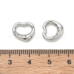 Brass Micro Pave Clear Cubic Zirconia Spring Gate Rings&nbsp;CU-CBA9234-23P