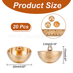 20Pcs 1-Hole Alloy Shank Buttons&nbsp;FIND-UN0002-83MG