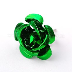Stylish Aluminum Iron Rose Flower Stud Earrings&nbsp;EJEW-PJE752