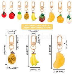 9Pcs 9 Style Fruit Keychain&nbsp;KEYC-WR0001-20
