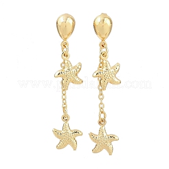 304 Stainless Steel Dangle Stud Earrings&nbsp;EJEW-P325-03G