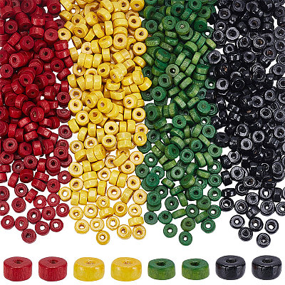 Wholesale 1400Pcs 4 Colors Natural Maple Wood Beads - Pandahall.com