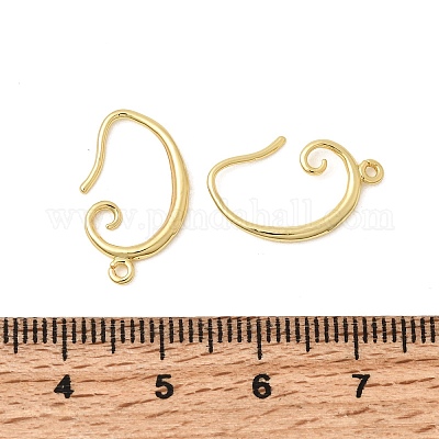 Brass Earring Hooks&nbsp;KK-Z154-15G-1