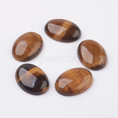 Natural Tiger Eye Flat Back Cabochons&nbsp;G-G741-22x30mm-01-1