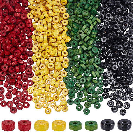 Wholesale 1400Pcs 4 Colors Natural Maple Wood Beads - Pandahall.com