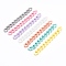 Handmade Opaque Acrylic Curb Chains, Twisted Link Chain, Mixed Color, 23x16.5x4mm, about 39.37 inch(1m)/strand