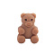 Silicone Beads, Cartoon Animal Bear, Tan, 29x22x13mm, Hole: 2mm
