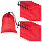 Polyester Drawstring Bag, Rectangle, FireBrick, 20x15x0.2cm