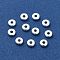 Brass Spacer Beads, Disc, 925 Sterling Silver Plated, 4x1.3mm, Hole: 1.3mm