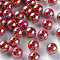 Opaque Acrylic Beads, AB Color Plated, Round, FireBrick, 10x9mm, Hole: 2mm, about 940pcs/500g