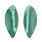 Plastic Pendants, Leaf, Green, 28x11x3mm, Hole: 1mm