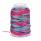 5 Rolls 12-Ply Segment Dyed Polyester Cords, Milan Cord, Round, Fuchsia, 0.4mm, about 71.08 Yards(65m)/Roll