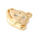 Brass Micro Pave Clear Cubic Zirconia Pendants&nbsp;KK-U064-09G-2