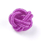 Polyester Weave Beads&nbsp;WOVE-K001-A18-1
