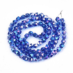 Electroplate Transparent Glass Beads Strands&nbsp;X-EGLA-T019-06H