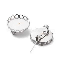 Non-Tarnish 304 Stainless Steel Brooch Base Settings&nbsp;FIND-D035-03C-P