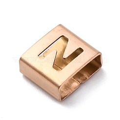 Ion Plating(IP) 304 Stainless Steel Square Slide Charms&nbsp;STAS-L132-19N-RG