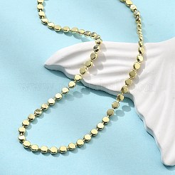 Brass Flat Ball Chain Necklaces for Women&nbsp;X-NJEW-U035-01G