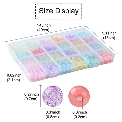 Transparent Crackle Acrylic Beads&nbsp;MACR-YW0002-94