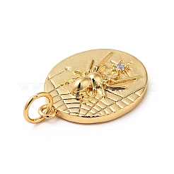 Rack Plating Brass Cler Cubic Zirconia Pendants&nbsp;KK-H431-47G