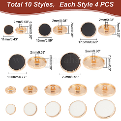 40Pcs 10 Style 1-Hole Alloy Shank Buttons&nbsp;DIY-GA0003-56