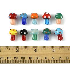 24Pcs 10 Colors Handmade Lampwork Beads Strands&nbsp;LAMP-FS0001-71