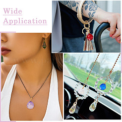 8Pcs 4 Colors Transparent K9 Glass Pendants&nbsp;FIND-TA0003-17