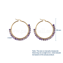 Beaded Hoop Earrings&nbsp;EJEW-JE03830