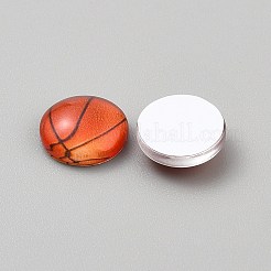 Sports Ball Theme Glass Cabochons&nbsp;GLAA-WH0042-51G