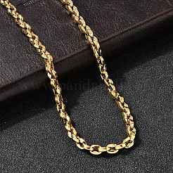 4.5MM 304 Stainless Steel Coffee Bean Link Chain Necklaces for Women&nbsp;NJEW-B134-06B-G