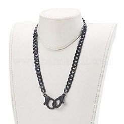 Personalized Acrylic Curb Chain Necklaces Sets&nbsp;NJEW-JN03431