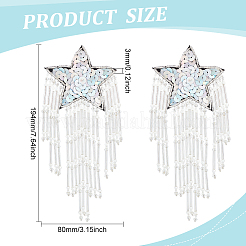 Glass Beaded Tassel Sew on Star Patches&nbsp;PATC-FG0001-73